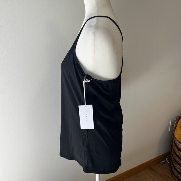 Tavi Ribbed Tank Black Women’s Size XL Pilates NEW Stretch Exercise - Picture 2 of 6